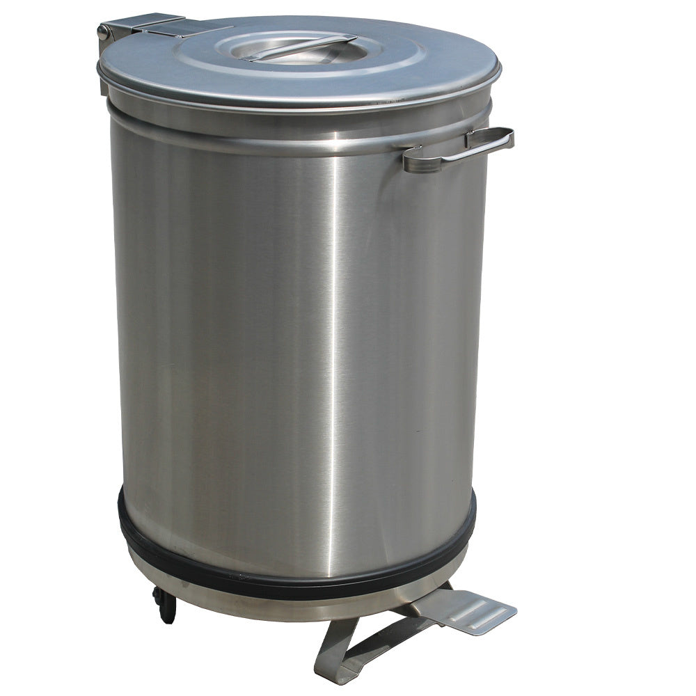 Roestvaststalen pedaalemmer 95 liter met losse onderbasis op wielen, Diamond PCRA/105B