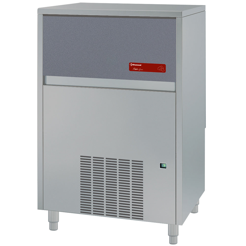 Pebble-ijsmachine 146 kg per 24 uur, met opslag 50 kg, watergekoeld, Diamond PEB150/50W