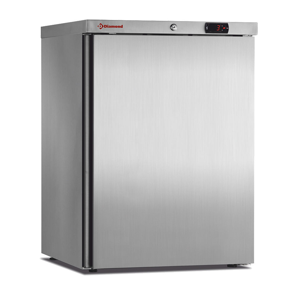 Geventileerde koelkast 150 liter, roestvrij staal, Diamond PFV202-R6X