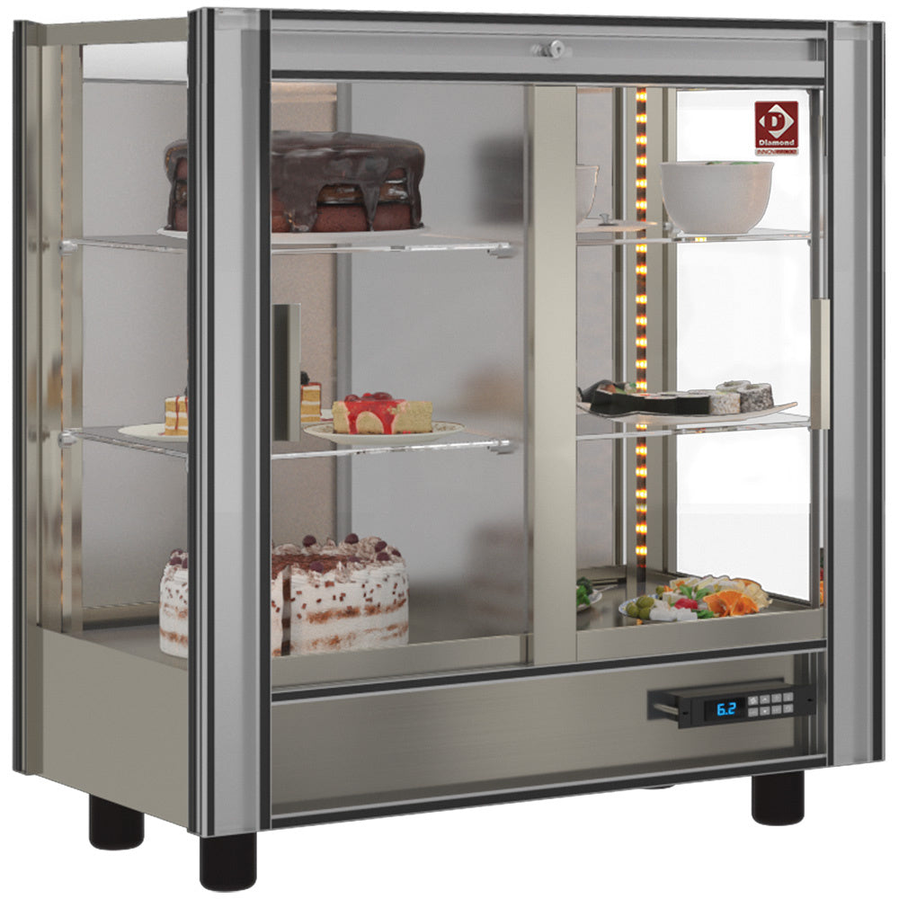 Koelvitrine voor gastronomie 216 liter, modulair, standaard uitvoering, Diamond PGN-1-R6
