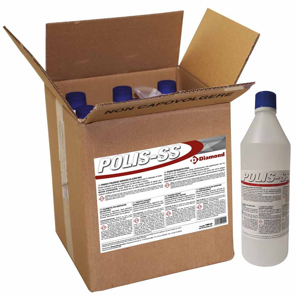 Desinfecterende rvs-polijstmiddel, 4 flessen x 1 kg, Diamond POLIS-SS