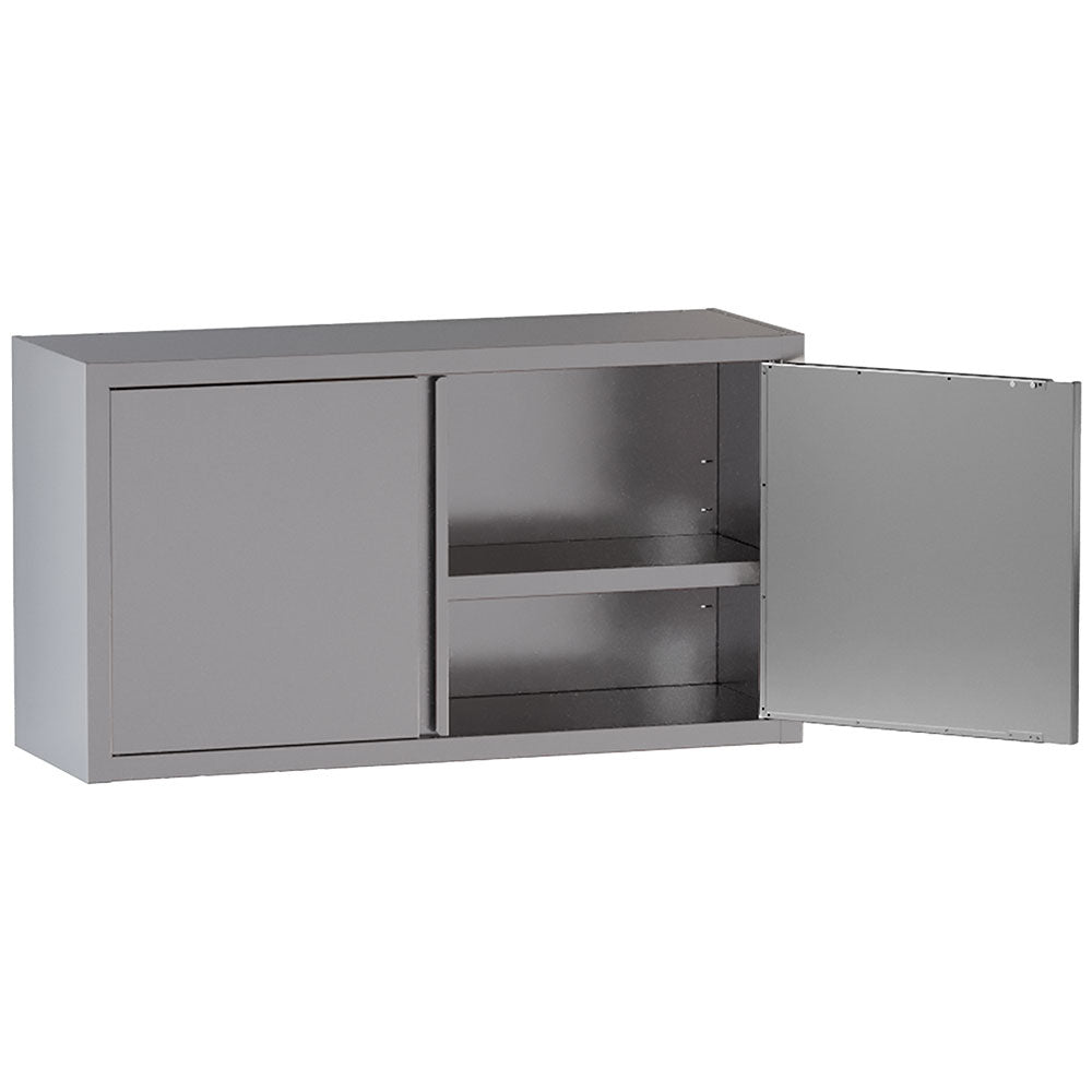 Wandkast met 2 deuren 80 x 40 cm, RVS, Diamond PSC80-SM2