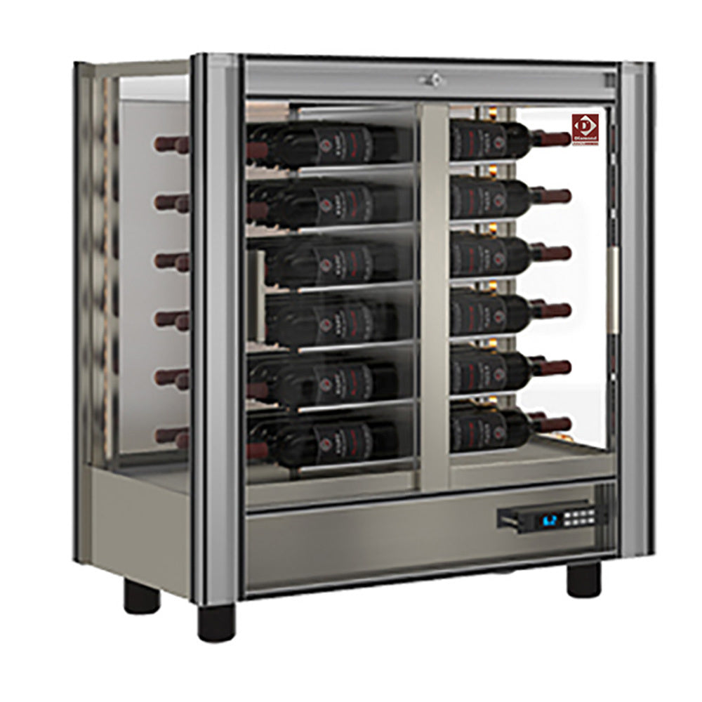 Wijnkoelvitrine 216 liter, modulair, standaard uitvoering, 48 flessen, Diamond PVV-1-R6