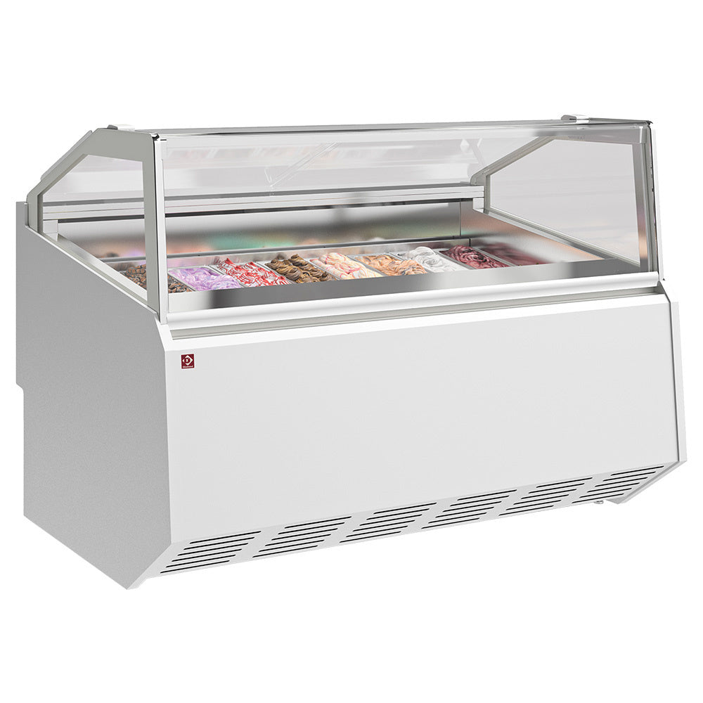 IJsvitrine ventilatiegekoeld met 12 bakken (36 x 16,5 cm), Quebec Line, Diamond QUEB11-V4