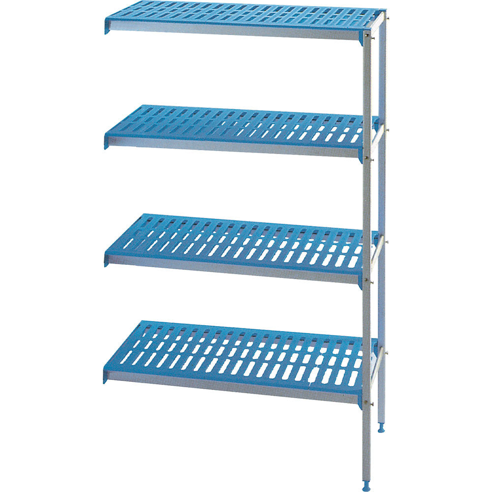 Geanodiseerde aluminium hoekstelling, 4 niveaus, 114,5 x 40 x 175 cm, Diamond RAA/114-4/EF
