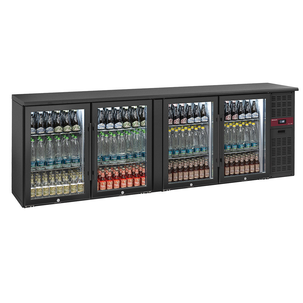 Flessenkoelkast 4 glasdeuren, 620 liter, energieklasse B, Diamond RLB4-4G