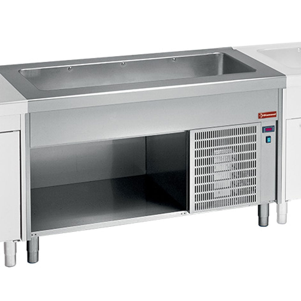 Gekoelde bak op open kast 3x GN 1/1, modulair self-service, 112,5 x 80 x 90 cm, Diamond S80/RCT12-R2