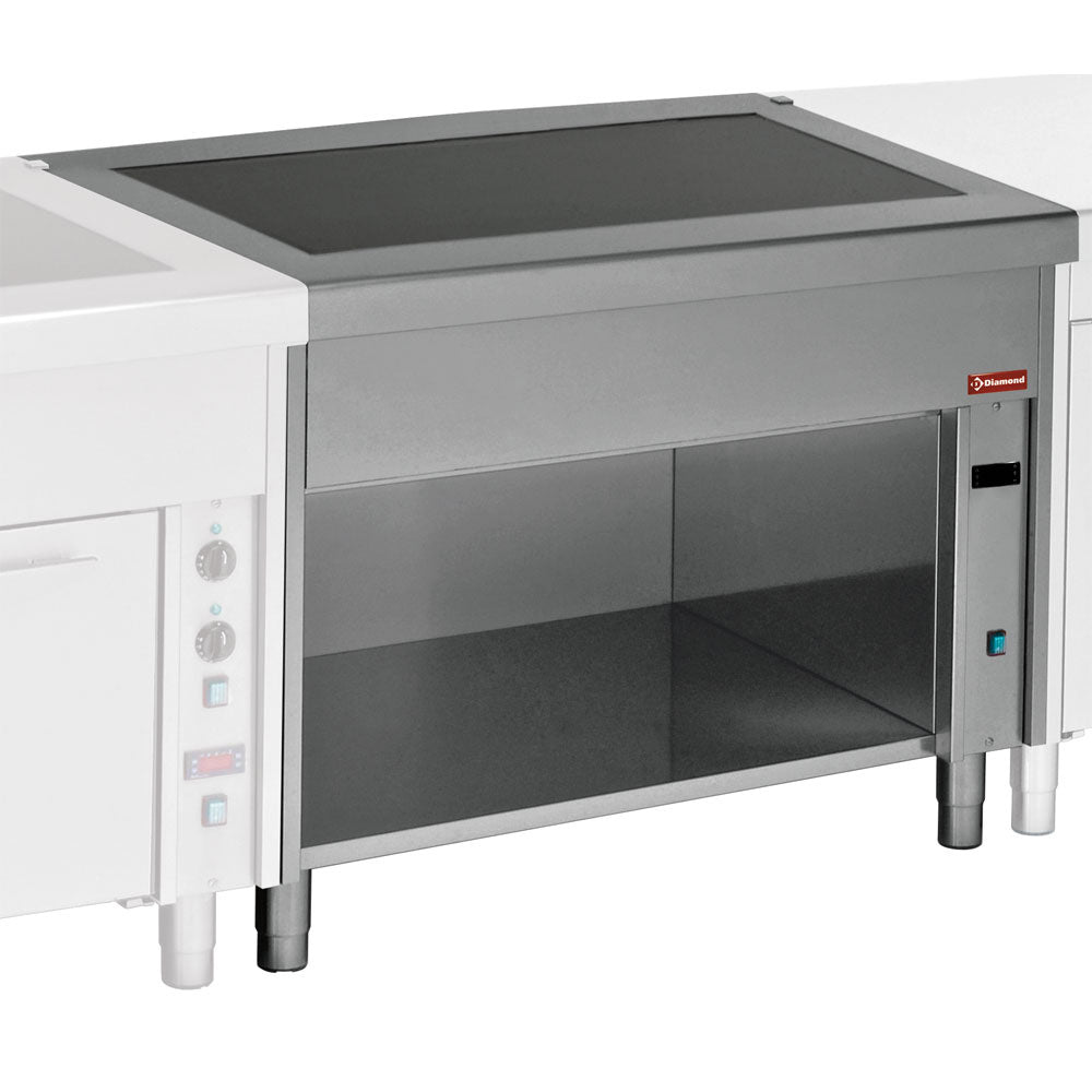 Vitrokeramisch warmhoudelement op kast 3x GN 1/1, modulair self-service, 112,5 x 80 x 90 cm, Diamond S80/VT12