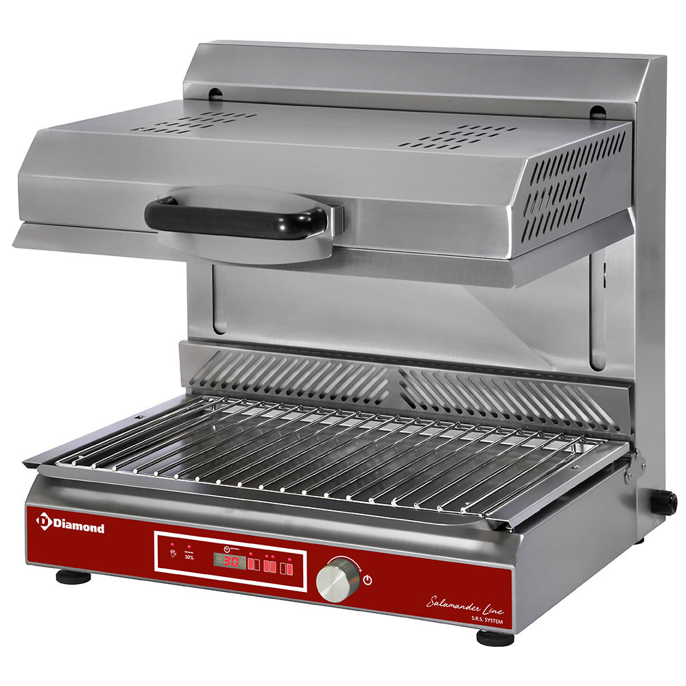 Elektronische glaskeramische salamander, 60 cm, 2 zones, digitaal, Diamond SA/60VC-DIG