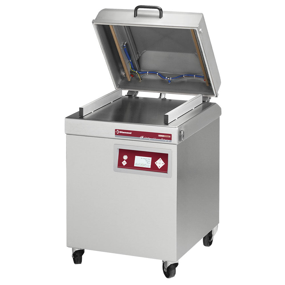 Vacuümmachine met kamer 50x52x20 cm, op onderstel, 63 m³/h, LCD-display, rvs deksel, Diamond SC-123T/IVP