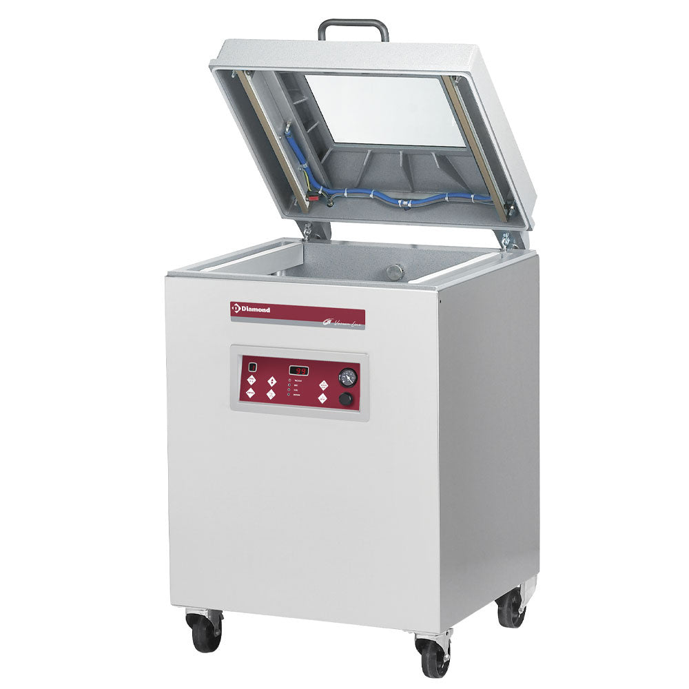 Vacuümmachine met kamer 50x52x23 cm, op onderstel, 63 m³/h, aluminium deksel, Diamond SC-123V/S