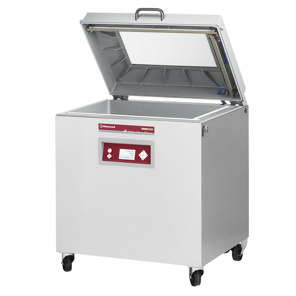 Vacuümmachine met kamer 50x80x23,5 cm, op onderstel, 100 m³/h, LCD-display, aluminium deksel, Diamond SC-124V/IVP