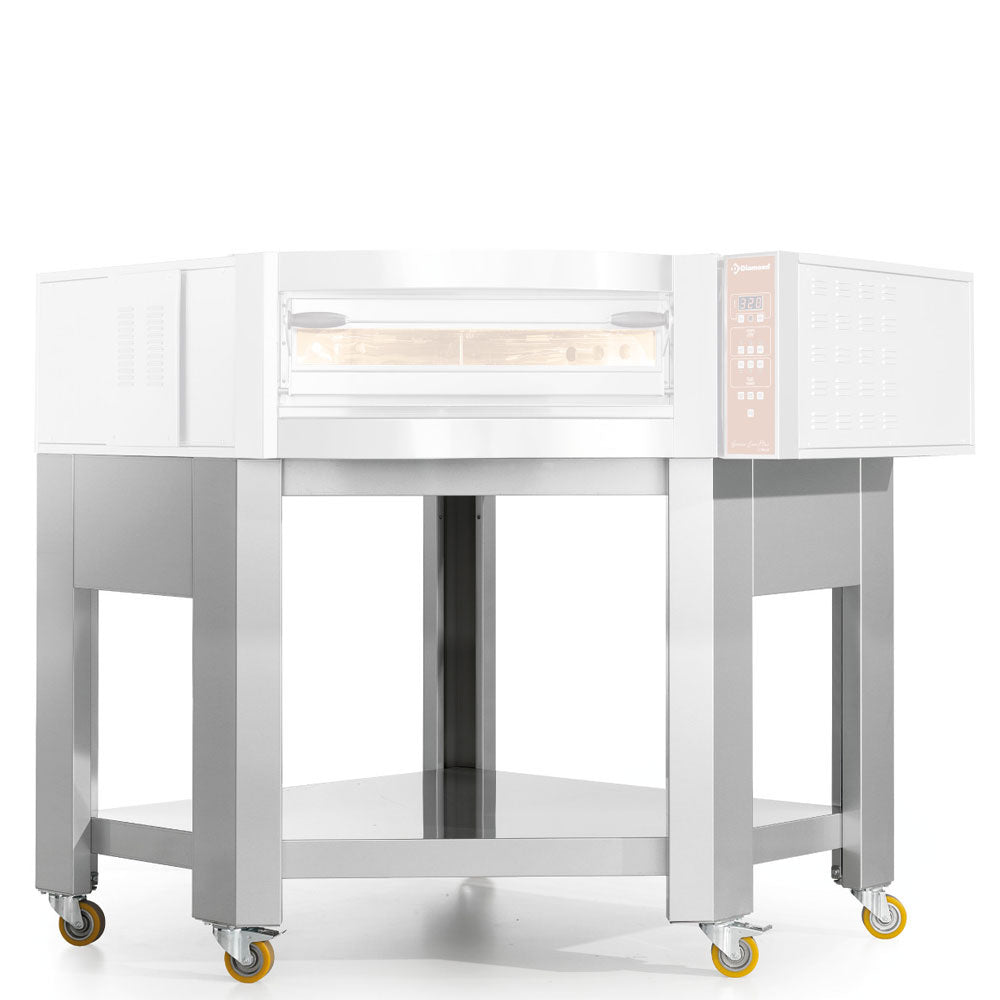Onderstel in imitatie-RVS met wielen voor oven CGD/1-DG, Diamond SCGD1-DG