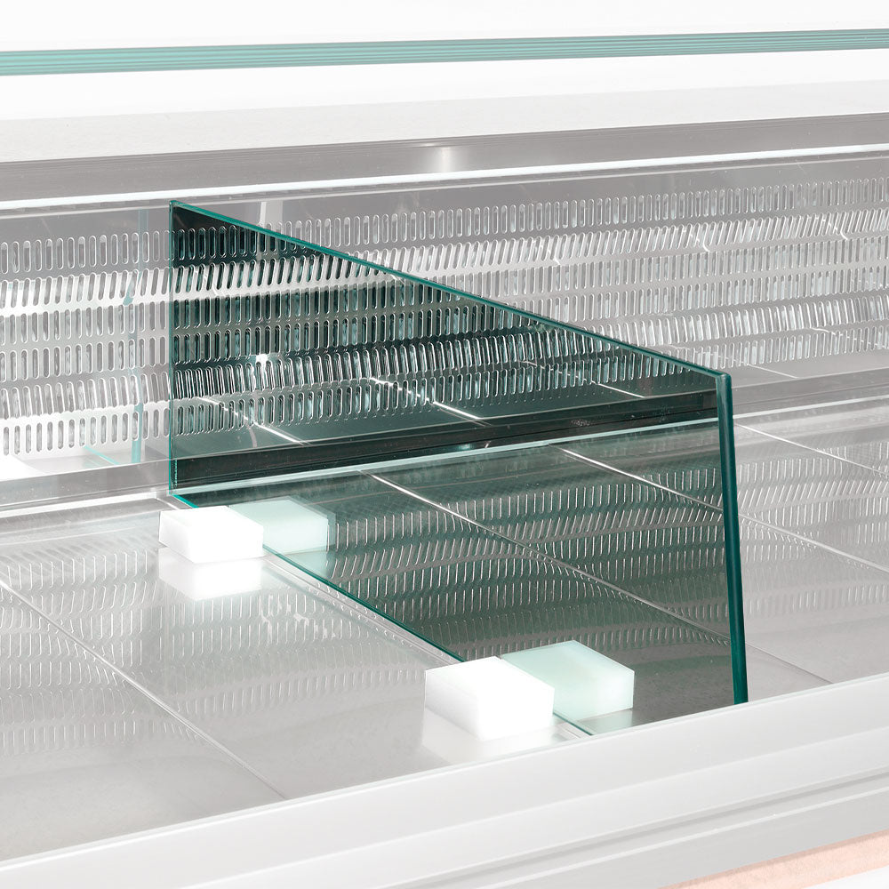 Glazen scheidingswand voor uitstalling, lengte 50 cm, Diamond SPCR-50