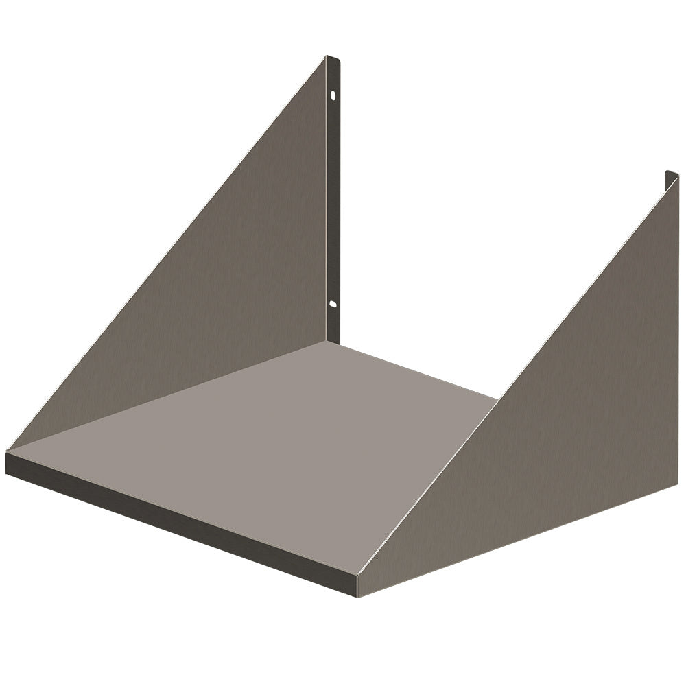 Wandsteun van rvs voor magnetron, 60 x 48 cm, belastbaar tot 100 kg per strekkende meter, Diamond SPD/65