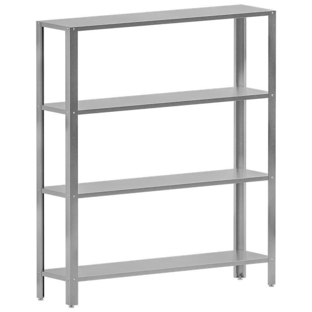 Opbergrek met 4 niveaus, 160 x 40 x 180 cm, RVS, Diamond SR1644-RL4