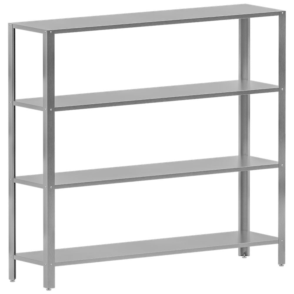 Opbergrek met 4 niveaus, 200 x 50 x 180 cm, RVS, Diamond SR2054-RL5