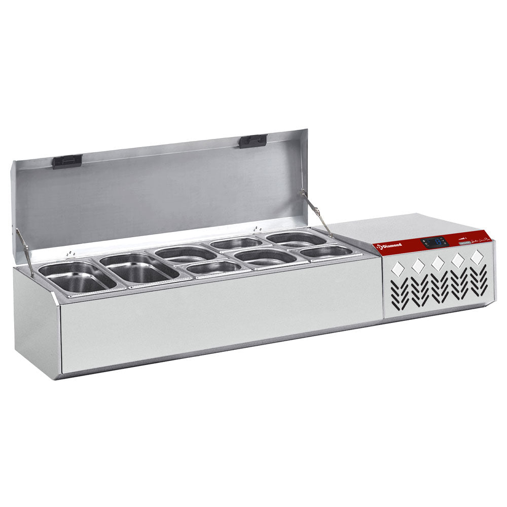 Koelopbouw voor GN 5x1/4, met deksel, Diamond SX132G/CP9