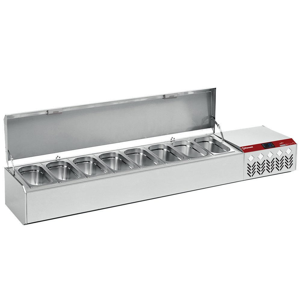 Koelopbouw voor GN 8x1/4, met deksel, Diamond SX175G/CP9