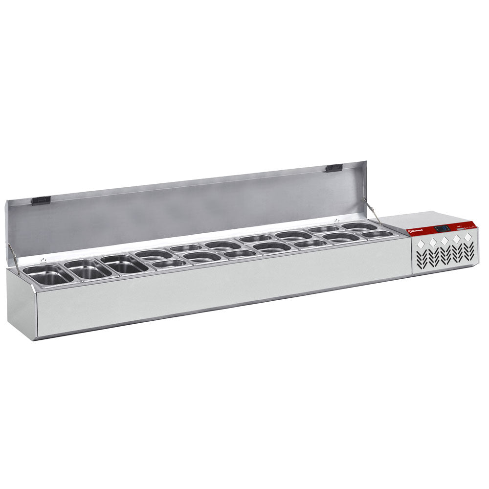 Koelopbouw voor GN 10x1/4, 1x1/9, met deksel, Diamond SX219G/CP9