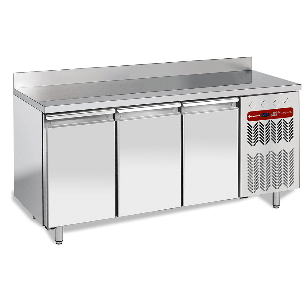 Vrieswerkbank, geventileerd, 3 deuren GN 1/1, wandmodel, 405 liter, Diamond TG3B/HA-R2