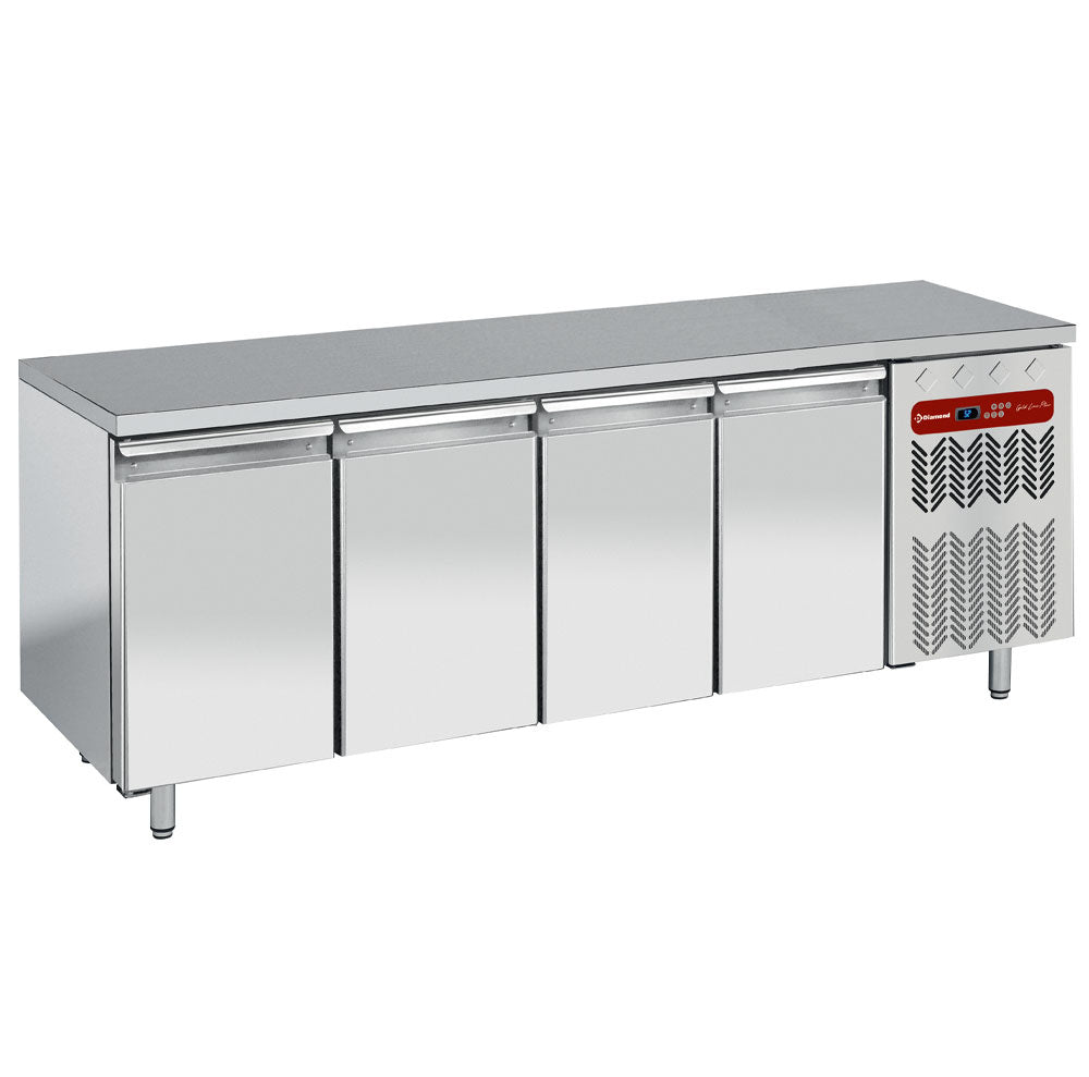 Koelwerkbank, geventileerd, 4 deuren GN 1/1, Diamond TG4N/H-R2