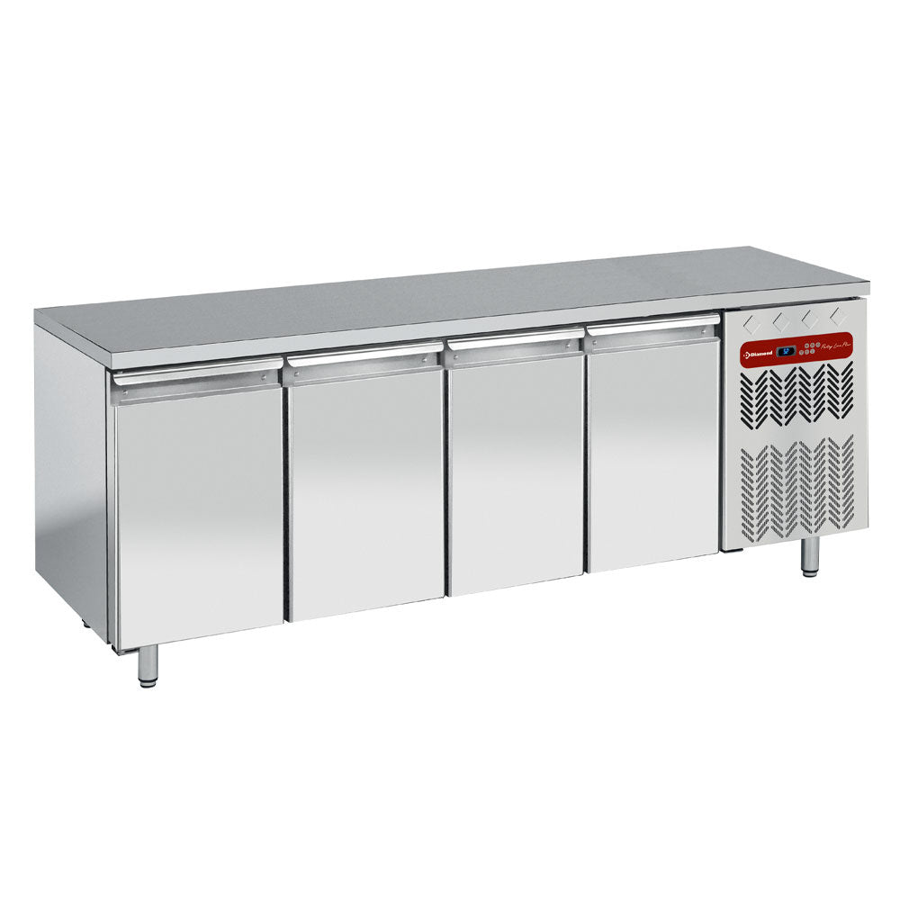 Koelwerkbank, geventileerd, 4 deuren EN 600x400, Diamond TP4N/H-R2