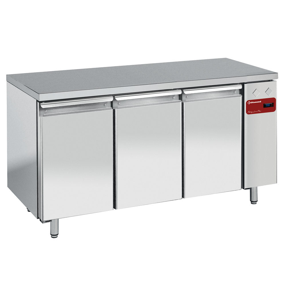 Vrieswerkbank, geventileerd, 3 deuren EN 600x400, zonder koelaggregaat, Diamond TPS3B/H