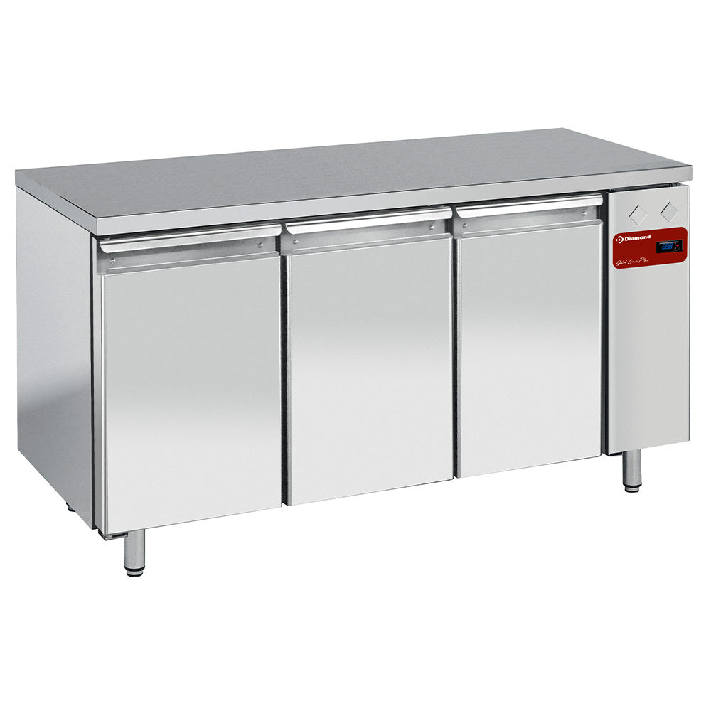 Vrieswerkbank, geventileerd, 3 deuren GN 1/1, zonder koelaggregaat, Diamond TS3B/H