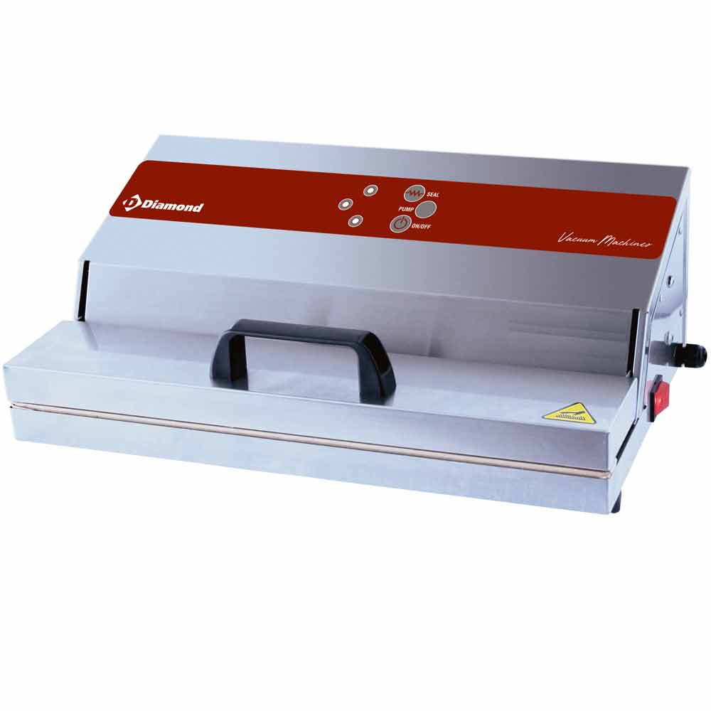 Vacuümmachine zonder kamer van roestvrij staal, pomp 26 l/min, lasbalk 43 cm, Diamond VAX/45-L