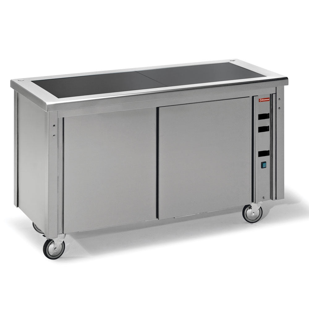 Vitrokeramisch warmhoudelement op open kast, 120 cm, Diamond VT12