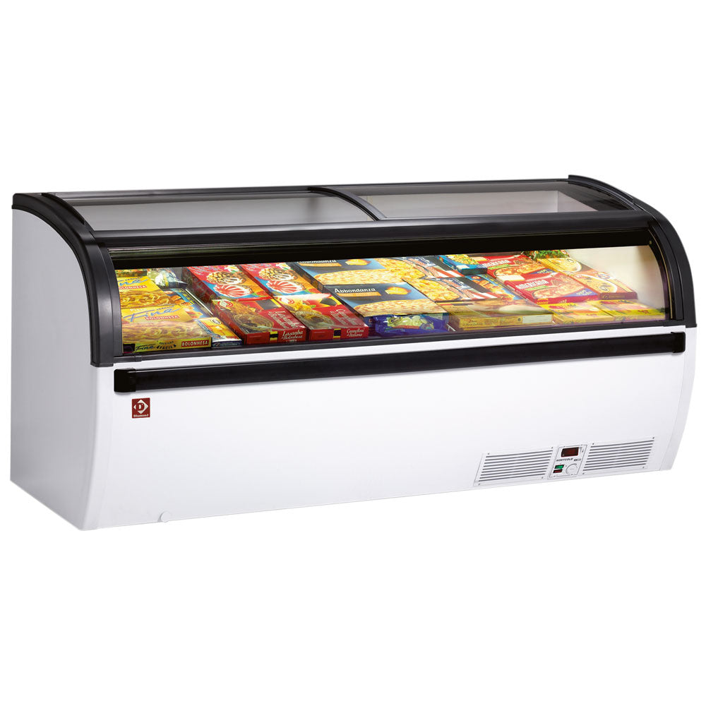 Panoramische vrieskist met glazen schuifdeksels, 200 cm, Diamond VISUAL-20-R2