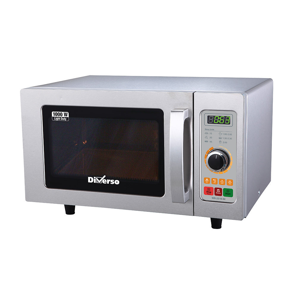 Microgolfoven in RVS,1000 W. (25 Lt), mechanische