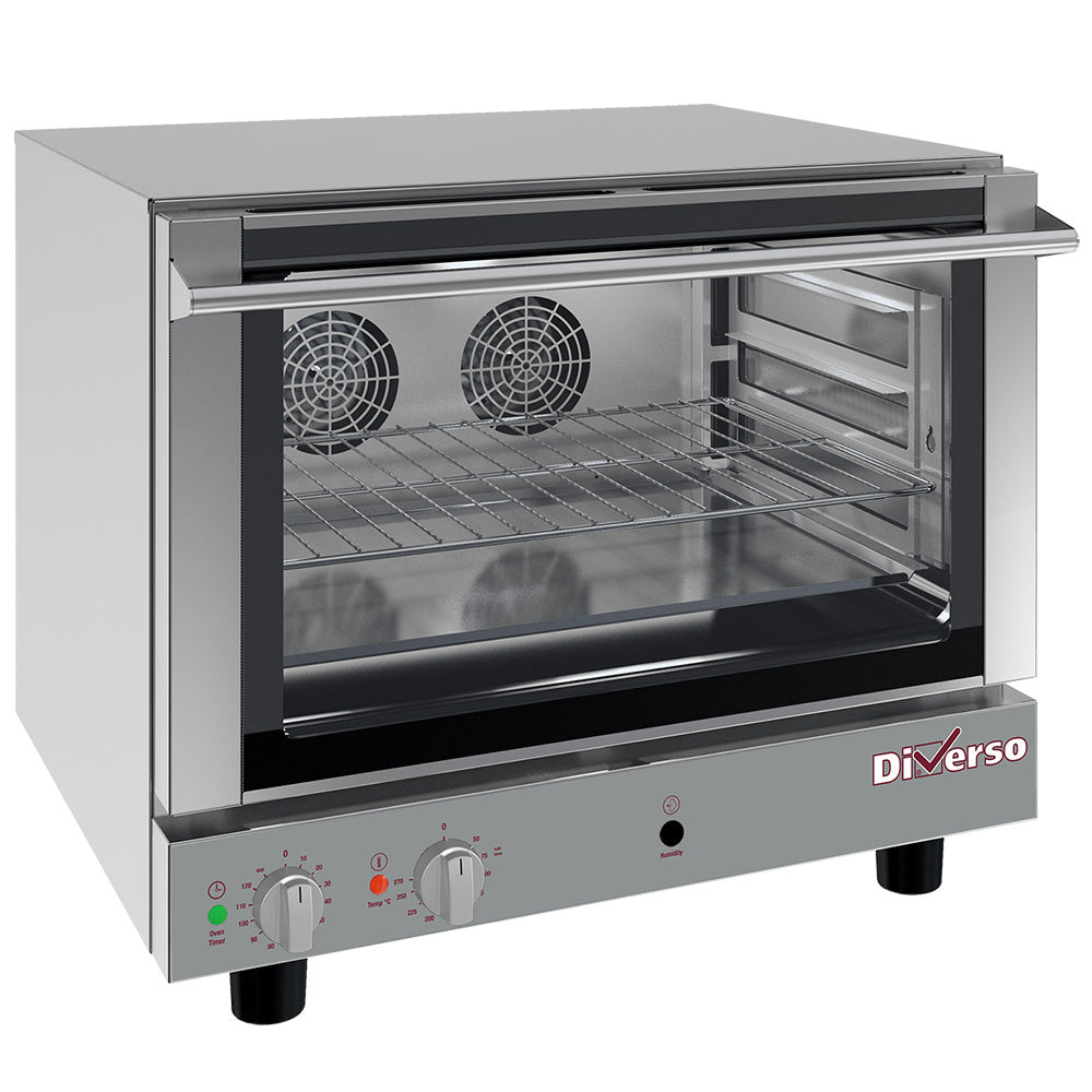 Elektrische convectieoven, 4x 600x400 mm + manuele bevochtiger