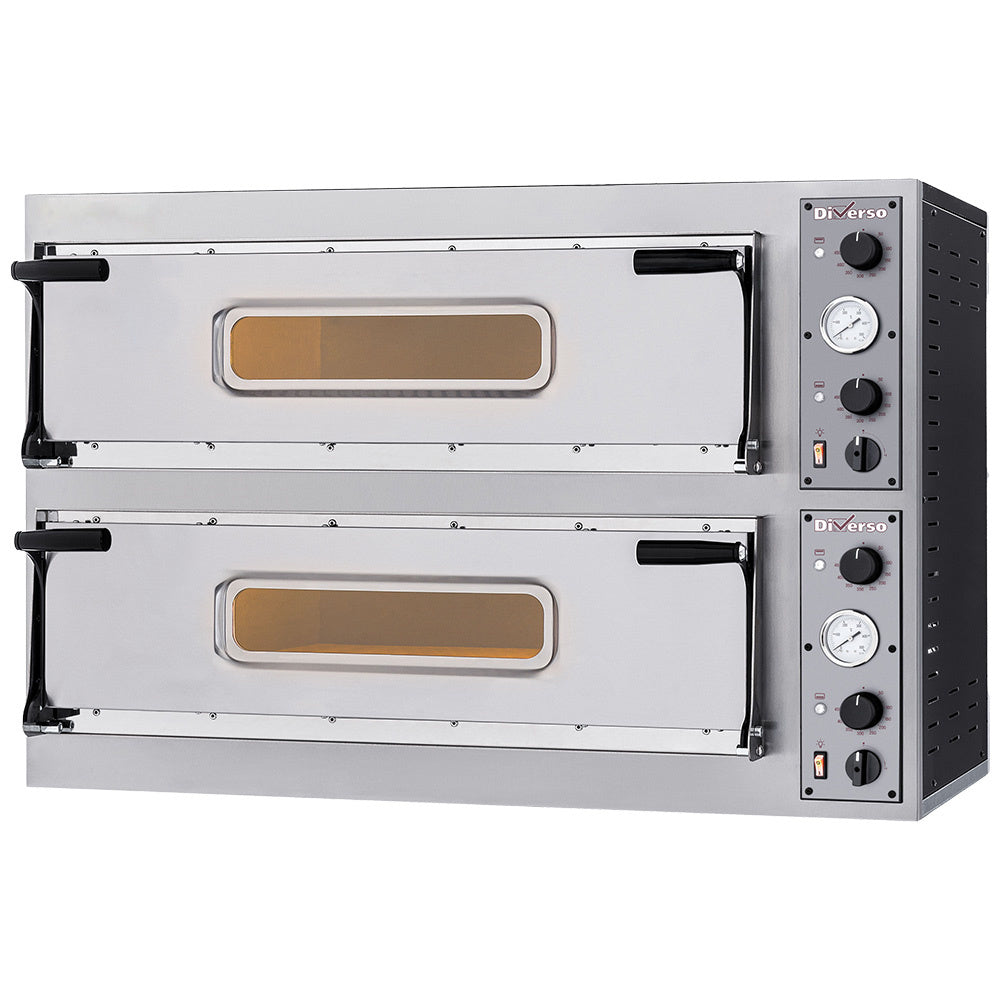 Elektrische oven 2x 2 pizza's diam. 350mm, 2 kamers