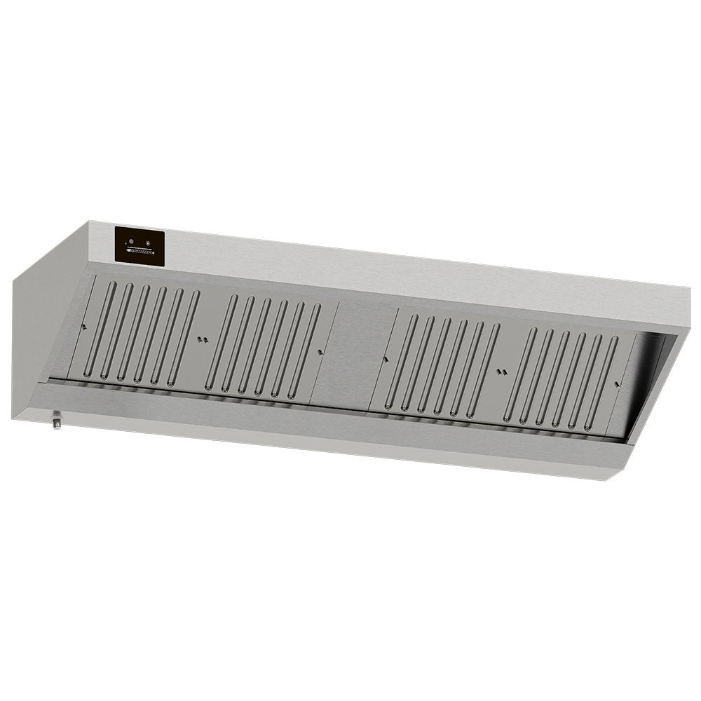 Complete afzuigkap met motor en toerenregeling, 200 cm, 2600 m³/h, 4 filters, Diamond WR-K207-D73