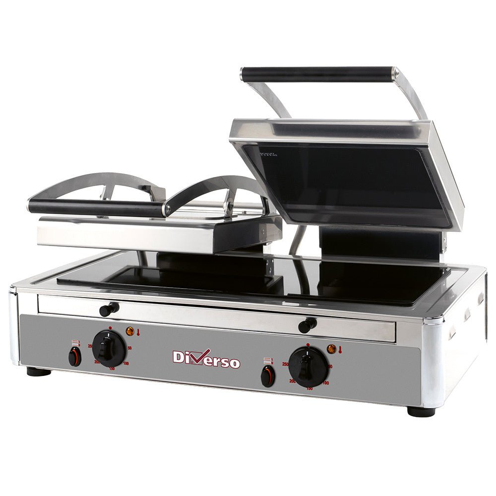 Grill panini DUBBEL model vitrokeramisch