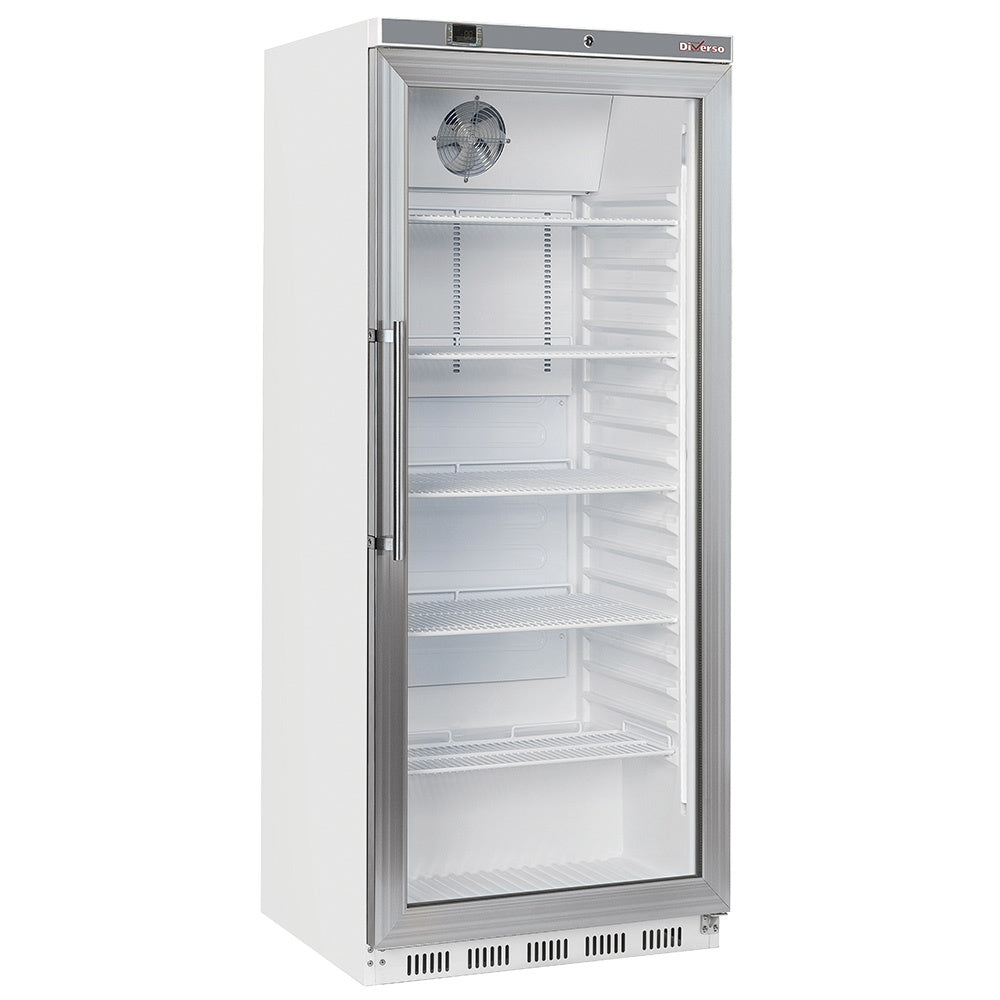 Koelkast GN 2/1, glazen deur, geventileerd, 600 liter - wit