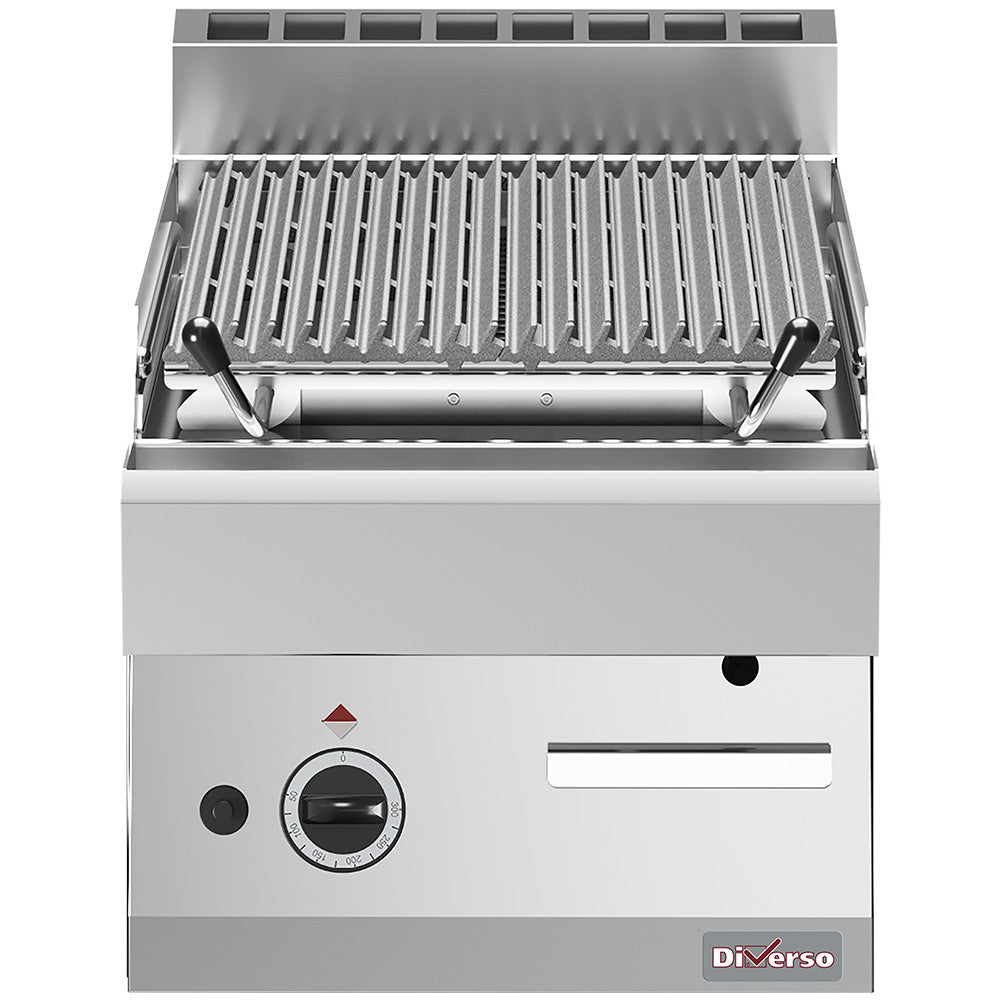 Lavasteengrill - 1/2 module - bakrooster in gietijzer "double face"
