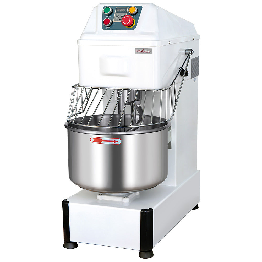 Spiraalkneder, 20 liter, timer, op wielen