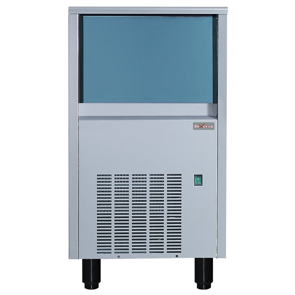Volle ijsblokjesmachine (22 gr) 41kg/24h met reserve 15 kg roestvrij staal