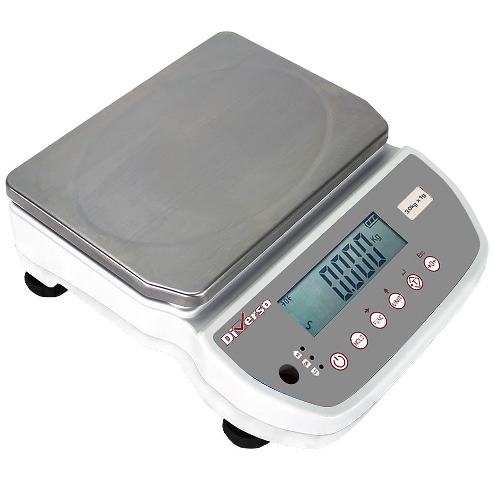 Roestvrij stalen elektronische weegschaal, 30Kg x 1g