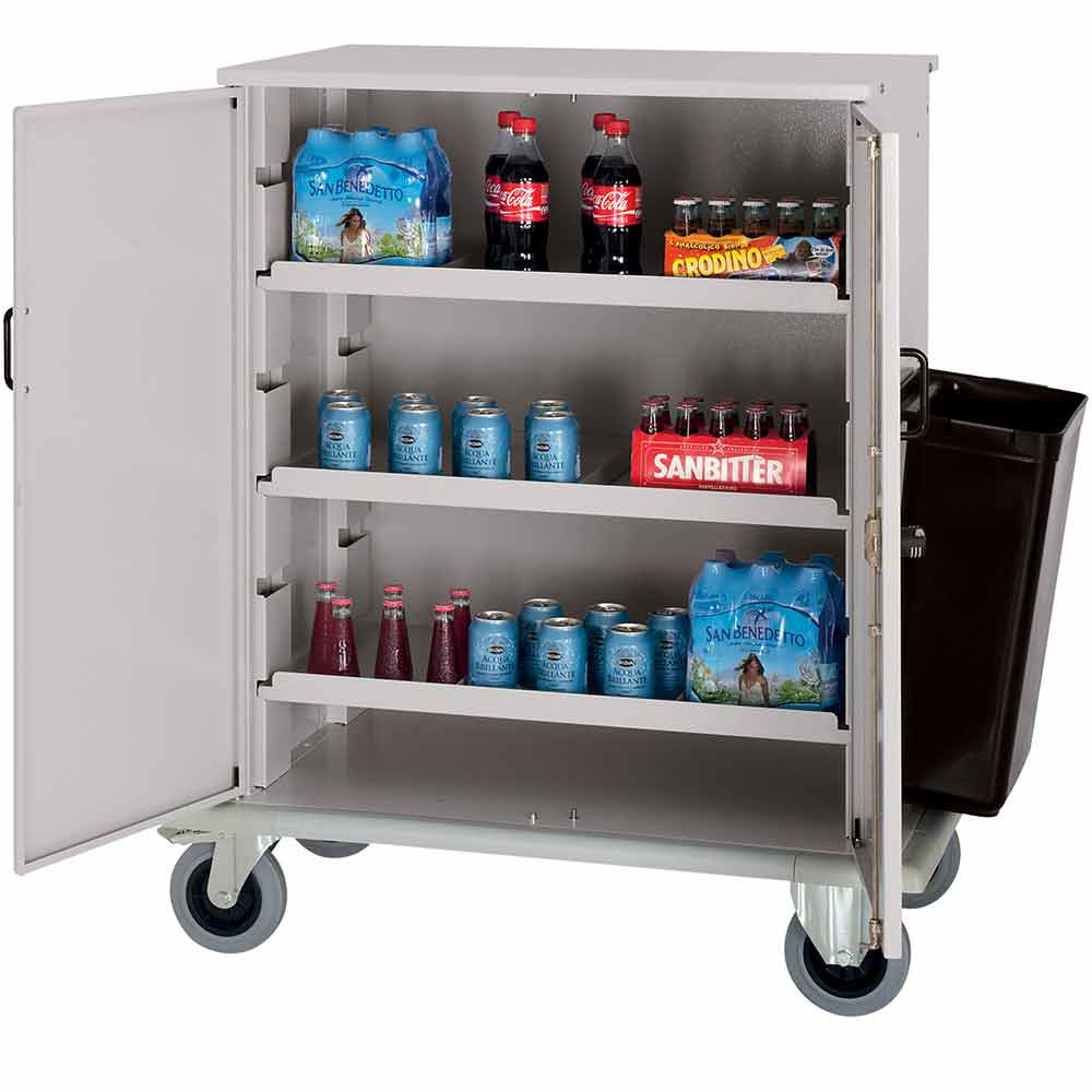 Gesloten wagen voor het vullen van minibars, afsluitbaar, Diamond CMB/2