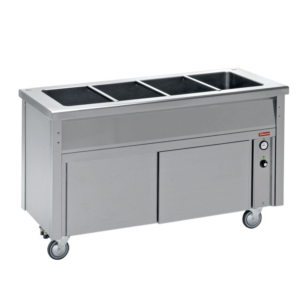 Bain-marie element op neutrale kast, 3 x GN 1/1, 120 cm, Diamond BA12
