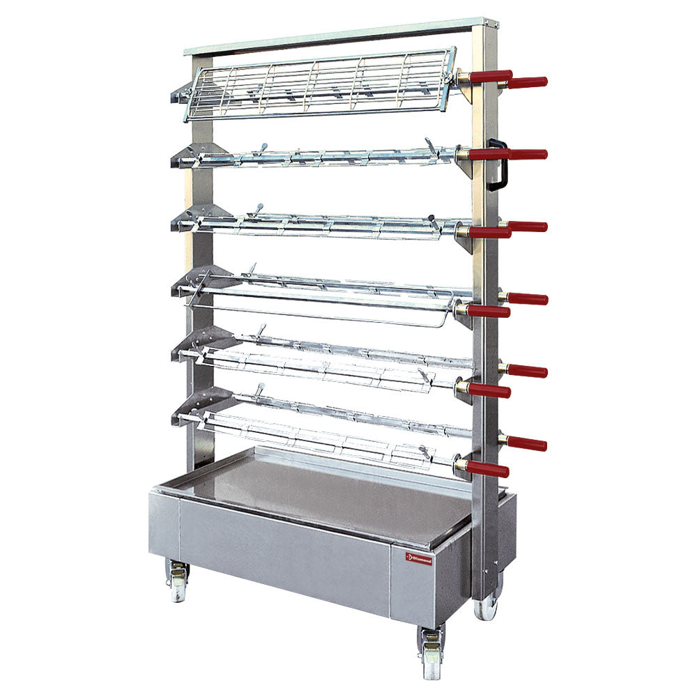 Wagen met frame voor 12 kippenspitten, Diamond CPB-CM