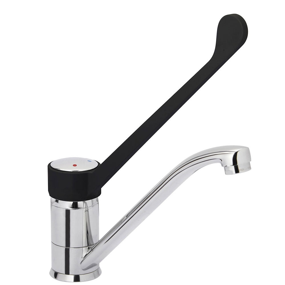 Mengkraan met elleboogbediening van verchroomd messing, ovale zwanenhals, Diamond CW2002-MT