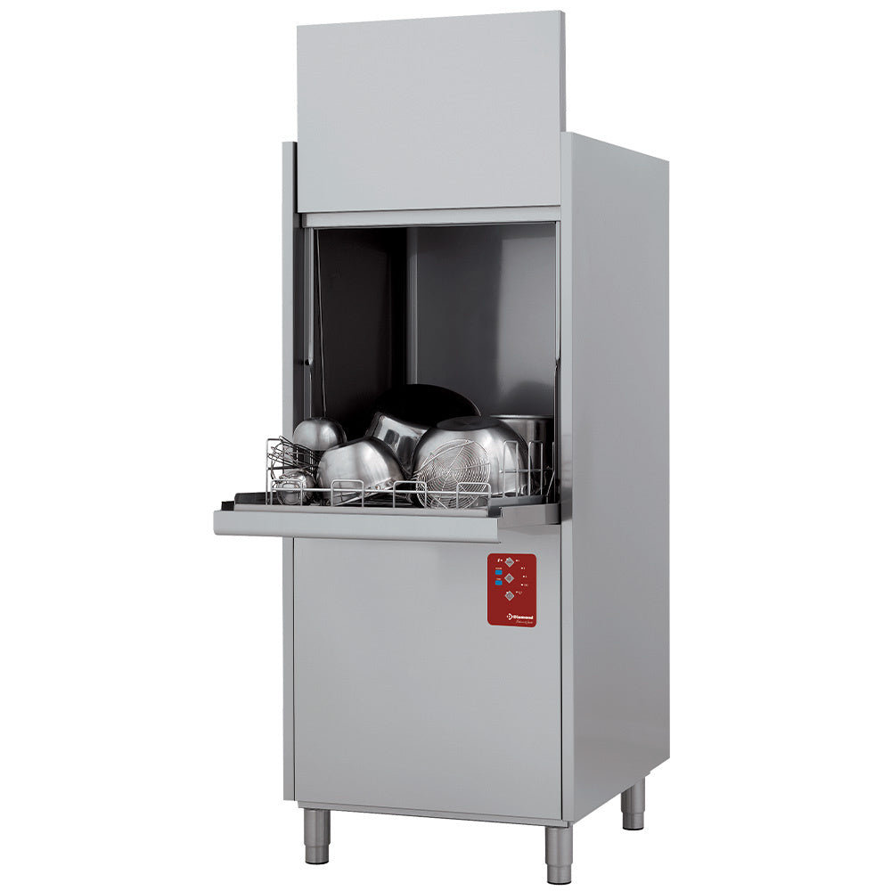 Pannenwasmachine met guillotinedeur, mand 55 x 61 cm, met Break Tank, Diamond D701/8P