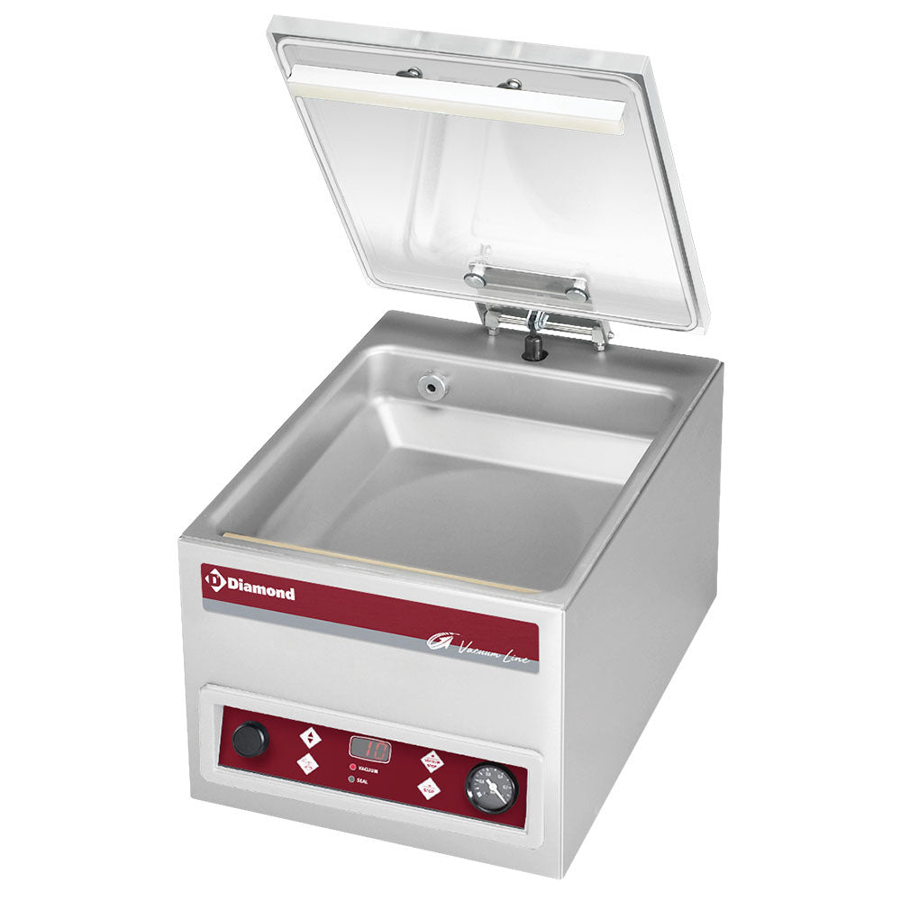 Vacuümmachine met kamer 28x31x8,5 cm, tafelmodel, 8 m³/h, Diamond GA-80P/S