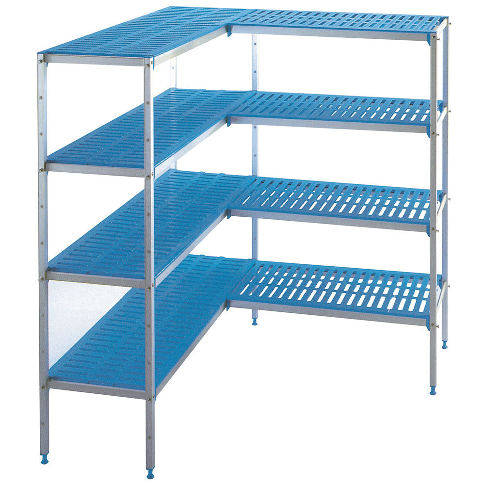Aluminium stellingkit in L-opstelling, 4 niveaus, voor koelcel C2010/XBF, Diamond GA2014/BF