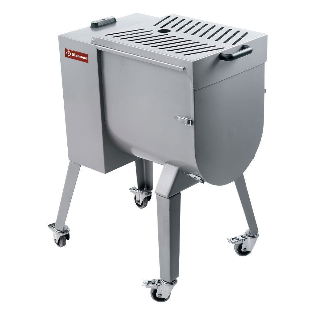 Vleesmenger 50 kg, op onderstel met wielen, Diamond MCR-50P/NS